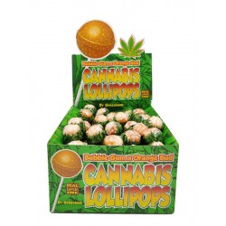 Dr Greenlove cannabis and orange flavour lollipops with bubblegum centre