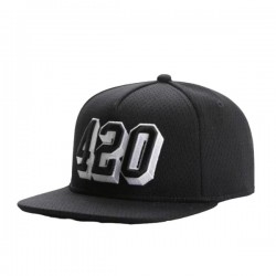 Baseball cap with Cannabis 420 design for wholesale - black colours