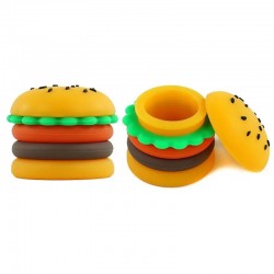 Wholesale Silicone Hamburger shape jar for wax, concentrates and resins.